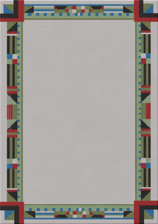 Bauhaus 10876-geometrical loop - handmade rug, tufted (India), 24x24 5ply quality