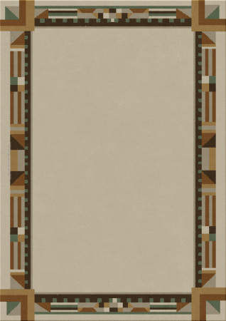 Bauhaus 9190-geometrical loop - handmade rug, tufted (India), 24x24 5ply quality