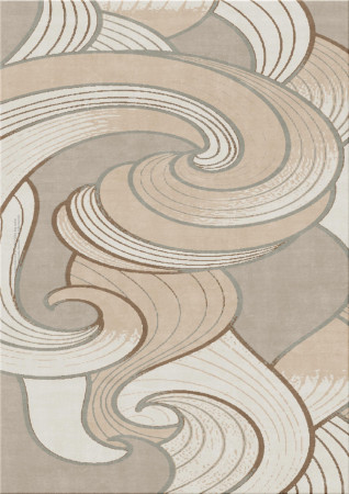 art nouveau 9840-wavey - handmade rug,  tibetan (India), 100 knots quality