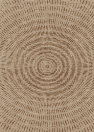 Anna-Veda 12338-crush circle - handmade rug,  tibetan (India), 100 knots quality