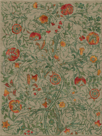 William Morris 12801-floral melancholy - handmade rug,  tibetan (India), 100 knots quality