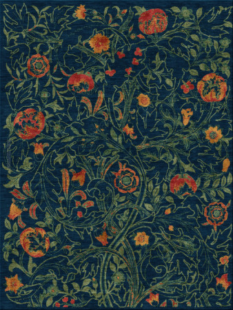 William Morris 12709-floral melancholy - handmade rug,  tibetan (India), 100 knots quality