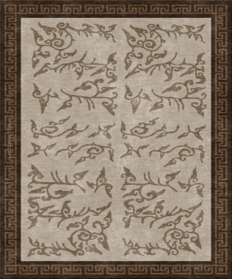 Anna-Veda 13754-ngia ruko - handmade rug, tufted (India), 24x24 5ply quality