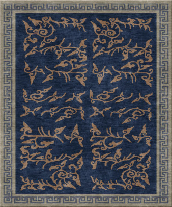 Anna-Veda 13752-ngia ruko - handmade rug, tufted (India), 24x24 5ply quality