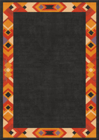 Bauhaus 13832-mark square - handmade rug,  tibetan (India), 60 knots quality