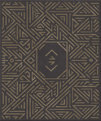 art decot 13187-ziggurats III - handmade rug, tufted (India), 24x24 5ply quality
