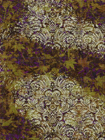 David Setlow 7039-AutumnScroll - handmade rug,  tibetan (India), 100 knots quality
