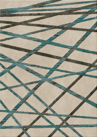 TEMPER by Osnat Soffer 6819-Lines - handmade rug, tufted (India), 24x24 5ply quality