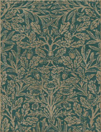 art nouveau 12446-wild bouquet - handmade rug, tufted (India), 24x24 5ply quality
