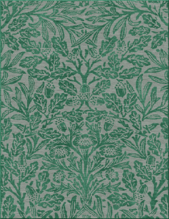 art nouveau 3689-wild bouquet - handmade rug, tufted (India), 24x24 5ply quality