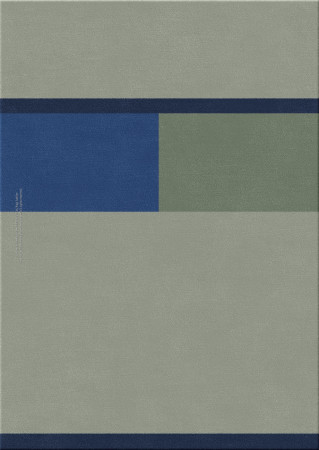Bauhaus 5316-three bars - handmade rug, tufted (India), 24x24 5ply quality