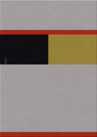 Bauhaus 7541-three bars - handmade rug, tufted (India), 24x24 5ply quality