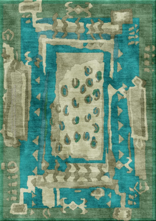 Anna-Veda 7789-ed007 Osnat Soffer- handmade rug,  tibetan (India), 60 knots quality