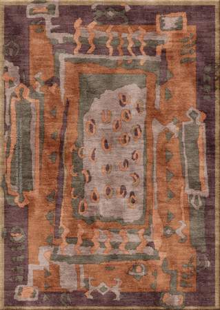 Anna-Veda 7874-ed007 Osnat Soffer- handmade rug,  tibetan (India), 60 knots quality