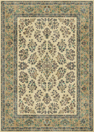 alto nodo 4259-fw002 Sarough- handmade rug, persian (India), 40x40 3ply quality