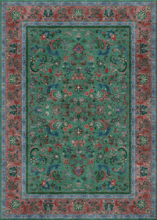 alto nodo 7712-keshan - handmade rug, persian (India), 40x40 3ply quality