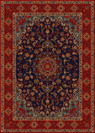alto nodo 7822-Isfahan - handmade rug, persian (India), 40x40 3ply quality