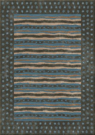 Memphis 7995-bridge affects - handmade rug, tufted (India), 24x24 5ply quality