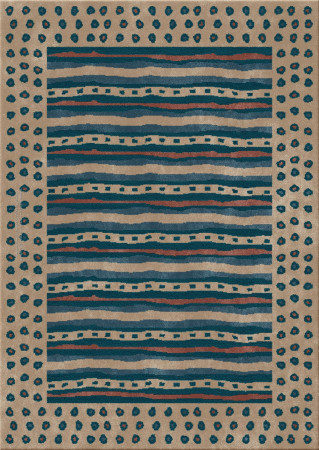 Memphis 7959-bridge affects - handmade rug, tufted (India), 24x24 5ply quality