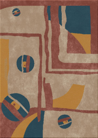 Memphis 7943-cutarc - handmade rug, tufted (India), 24x24 5ply quality
