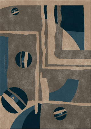 Memphis 7721-cutarc - handmade rug, tufted (India), 24x24 5ply quality