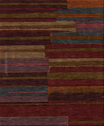 collectors edition 7687-pencils - handmade rug,  tibetan (India), 60 knots quality
