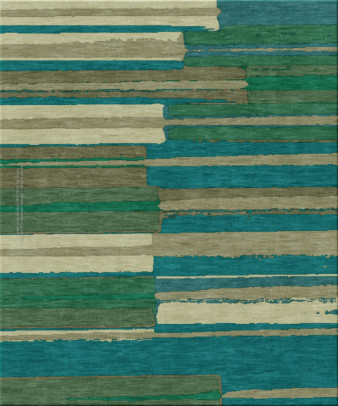 collectors edition 7688-pencils - handmade rug,  tibetan (India), 60 knots quality